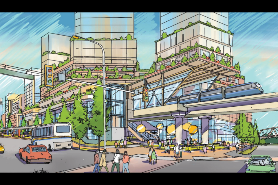 Sketch of what urban village plans in Burnaby could result in.