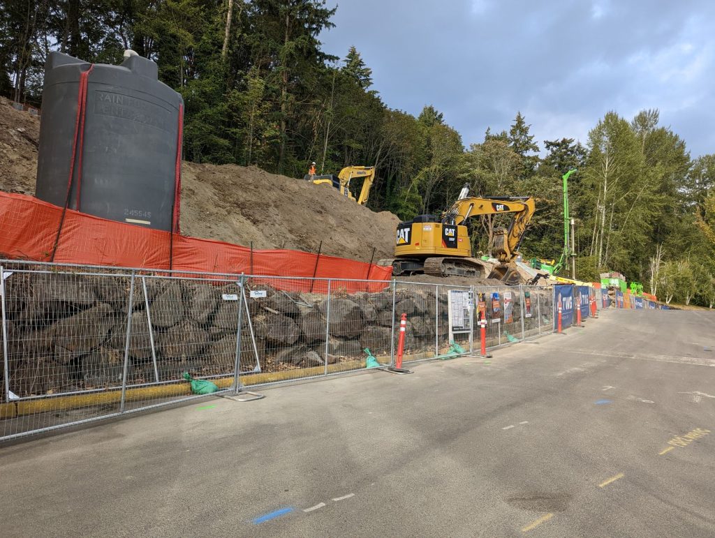 Shoring and grading for Grata Totem Lake