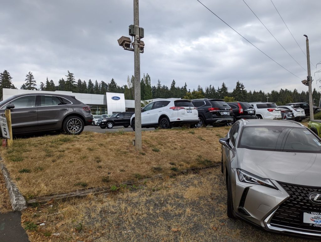 A Ford car dealership