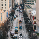 Third Avenue bus mall aerial view