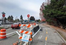 Green Lake Outer Loop Protected Bike Lanes Take Shape