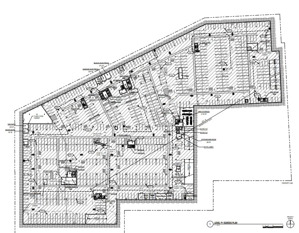 One level of Kirkland Urban Phase 1's parking garage