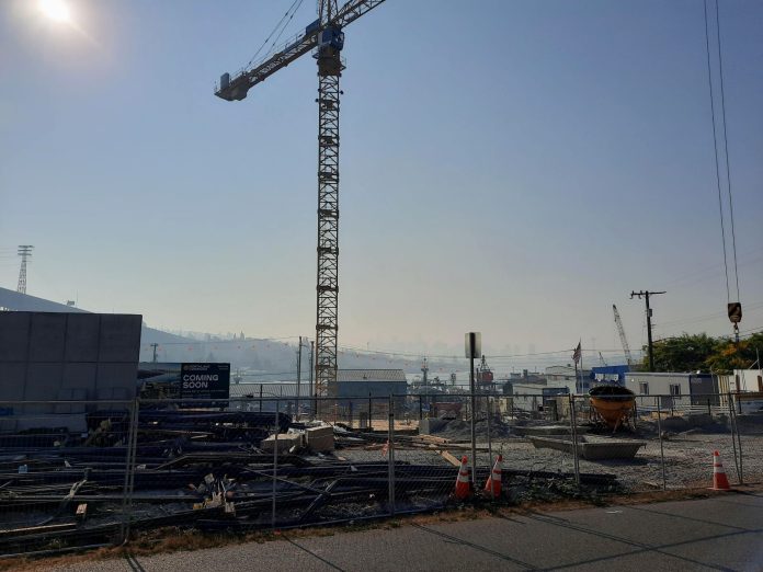 Construction in South Wallingford 20221015 A cloud of smoke