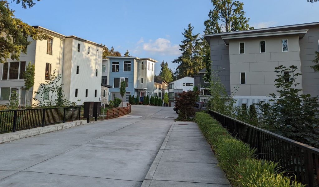 Some of the Verdant and Toll Townhomes-Finn Hill site 