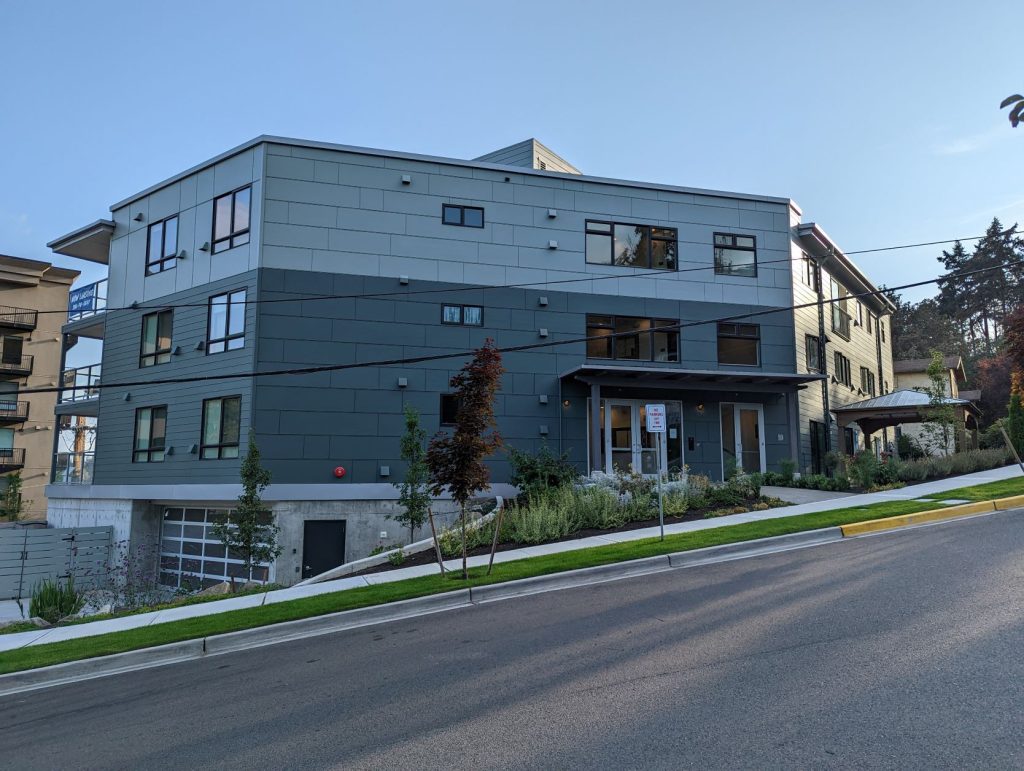 The completed 9040 Juanita Apartments