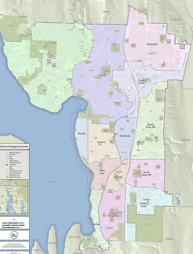 Kirkland's map of neighborhoods
