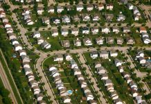 Zoning Reform Alone Does Not Change Most Anti-Density Laws An aerial shot of cookie cutter houses in a subdivision.