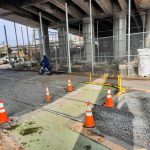 Bicyclist completes westbound swivel on Missing Link