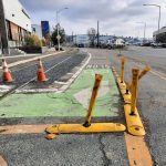 flexpost closeup at Missing Link crash zone