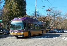 Sparse Frequencies Limit Potential of Metro’s Proposed RapidRide G Bus Reshuffle A trolley bus heading down 15th Ave E in Seattle