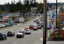 Washington’s Complete Streets Mandate Starts to Pay Dividends A busy state highway with narrow sidewalks