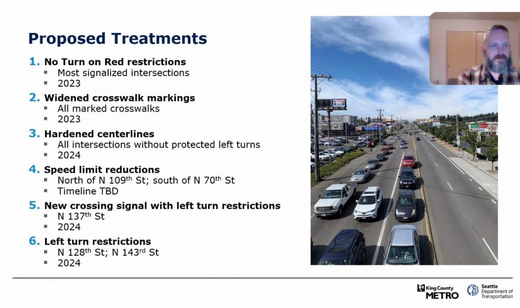 A slide showing a photo of Aurora next to a list of the proposed treatments