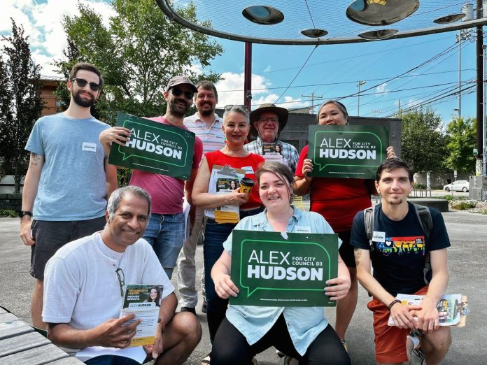 Alex Hudson canvassing group - via campaign 1280