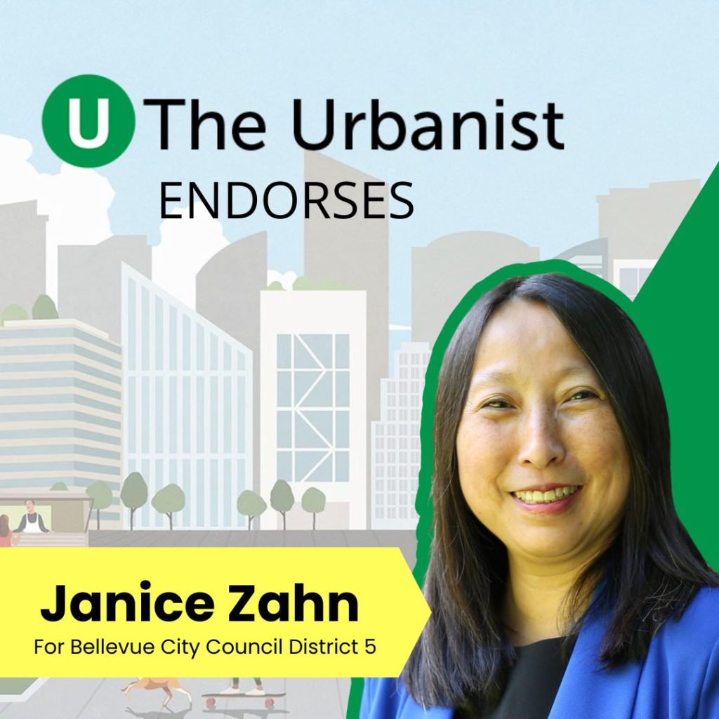 Janice smiles in this campaign photo. She is an Asian woman with black hair.