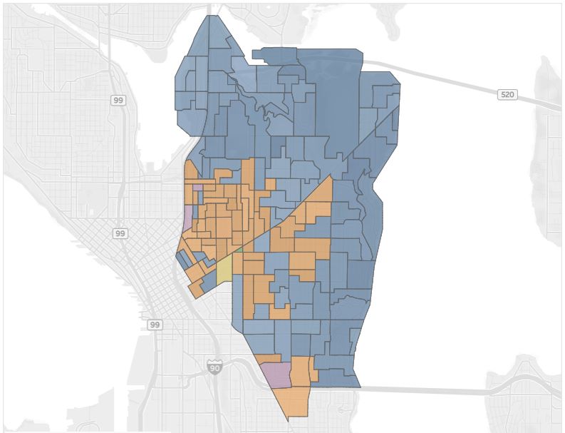 Orange is heaviest in Capitol Hill and First Hill. Hollingsworth well along the water and throughout Eastlake and Montlake.