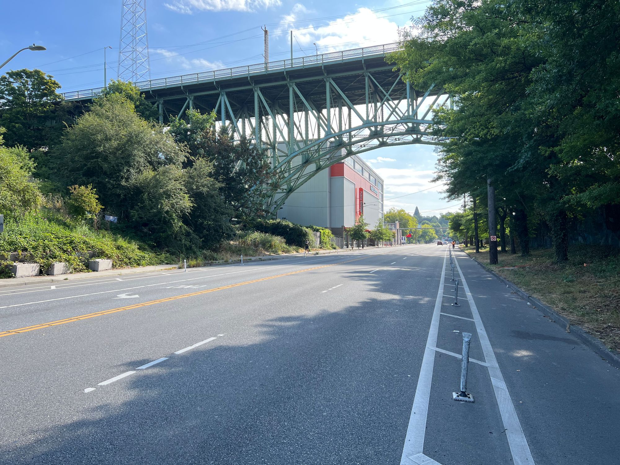 A bike lane on South Dearborn St