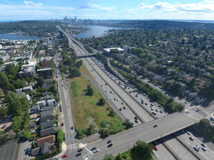 U District Interstate 5 aerial view