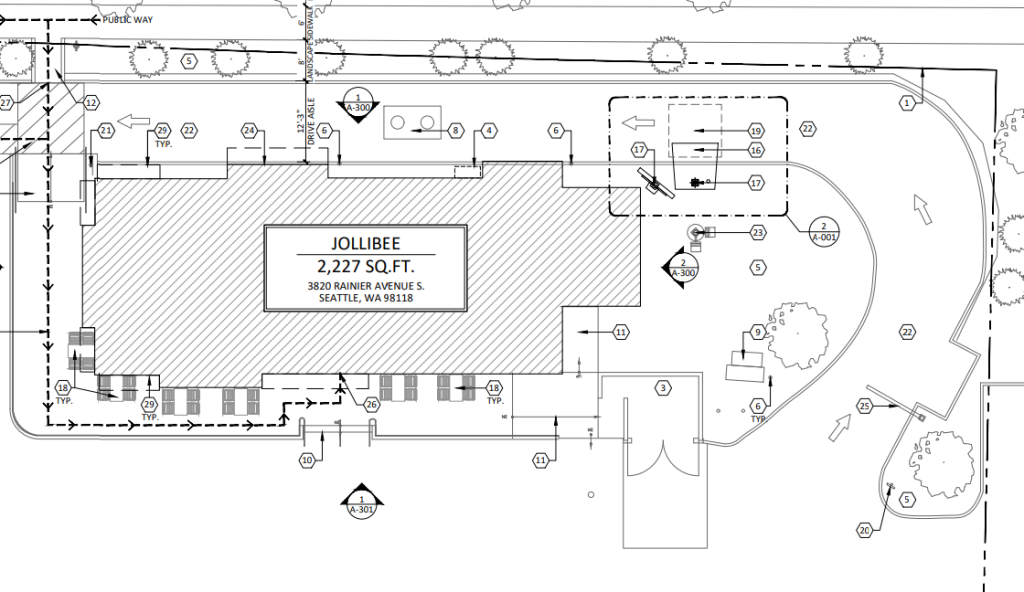 The plans for the Jolibee in Mt. Baker