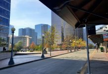Bellevue Unveils Bold Growth Strategy for 152,000 Additional Homes A canopy shelters the Bellevue Transit Center with downtown office towers in the background.