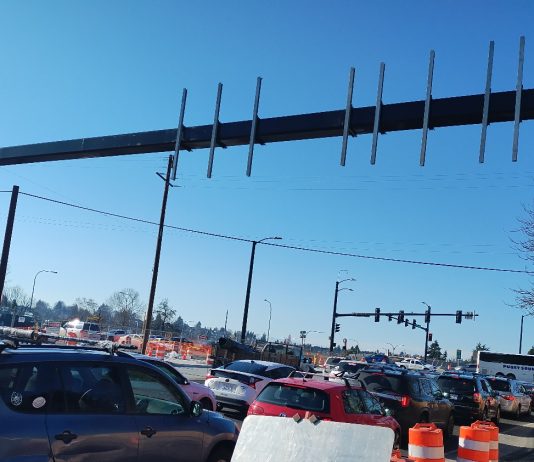 Highway-Style Signage Near SR 520 in Montlake Prompts Local Backlash