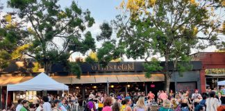 Join Us Wednesday at Ride Transit Month Social at Olmstead The LGBTQ parade takes over Broadway in front of the Olmstead bar patio.