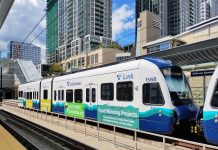 Rivera Proposal Would Slow Down Seattle Light Rail Permitting A 2 Line train at Downtown Bellevue Station on a sunny day