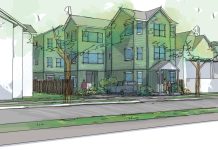 Last Chance to Comment on Revised Seattle Housing Plan A rendering shows detached three story townhome with parking and alleys on the bottom.
