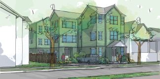 Last Chance to Comment on Revised Seattle Housing Plan A rendering shows detached three story townhome with parking and alleys on the bottom.