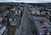 Harrell Growth Plan Would Produce Fewer Affordable Homes Than Alternative 5 A Seattle neighborhood with apartment buildings fronting Aurora Ave N, a busy loud street