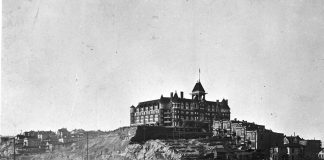 Sunday Video: Seattle’s Long-Forgotten Hill A photo from 1905 showing Second and Pine Street during regarding with the old Washington Hotel on the top of the hill.