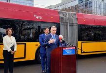 Dow Constantine Reveals Sound Transit CEO Bid Dow Constantine at a podium with Bruce Harrell behind