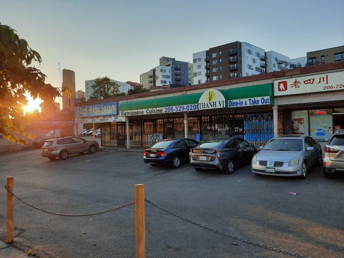 A strip mall