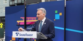 Dow Constantine at a podium