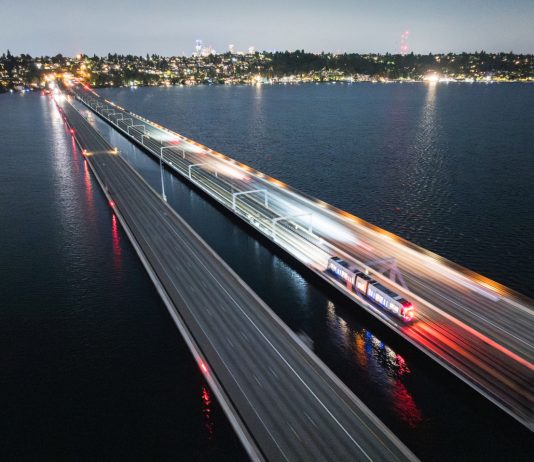 Powered Link Train Crosses I-90 for First Time in Pivotal Test