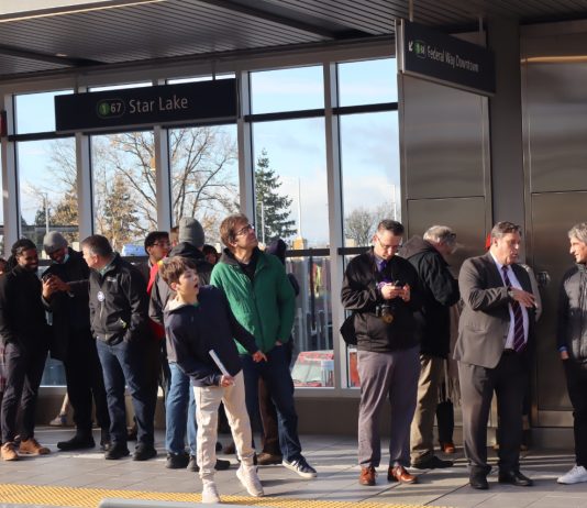 Thousands Pack Trains for Launch of Federal Way Light Rail