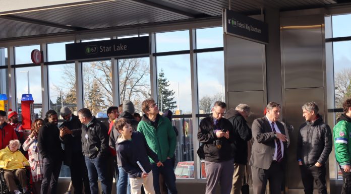 Thousands Pack Trains for Launch of Federal Way Light Rail
