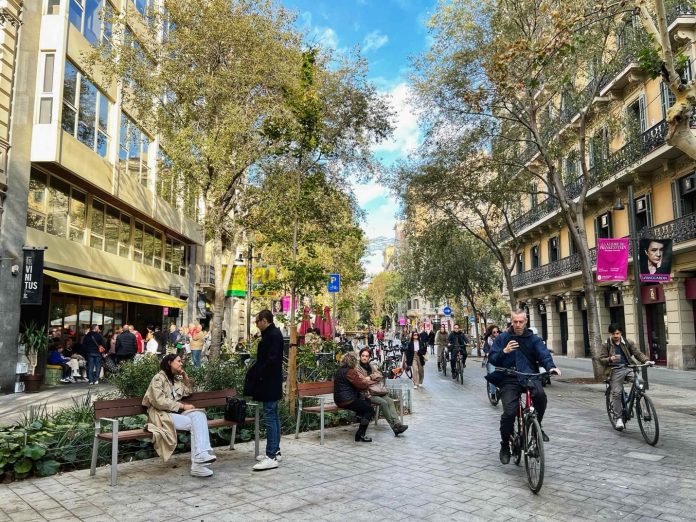 Barcelona pedestrian street
