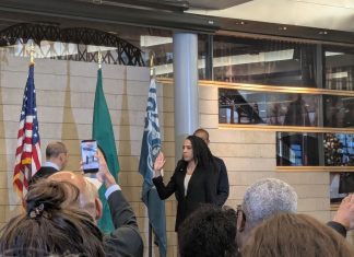 Erika Evans Takes City Attorney Oath, SPOG Goes on Attack